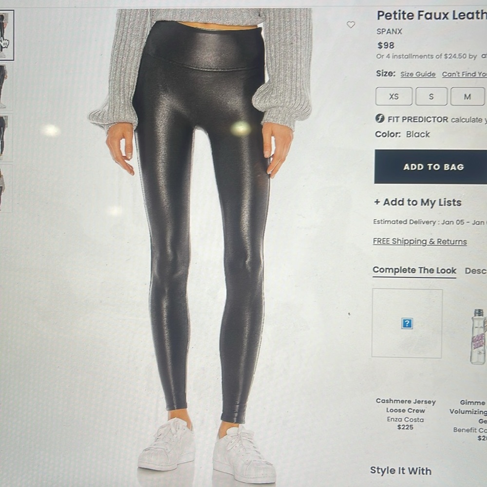 SPANX FAUX LEATHER LEGGING